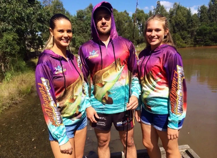 New Killer Crank Purple Barra Tournament Fishing Shirt -All Kids & Adult Sizes - Image 2 of 4