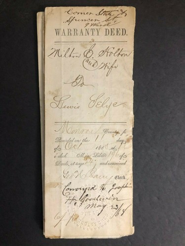 1865 Rochester New York Property Warranty Deed - Milton & Sarah Holton - 第 1/12 張圖片
