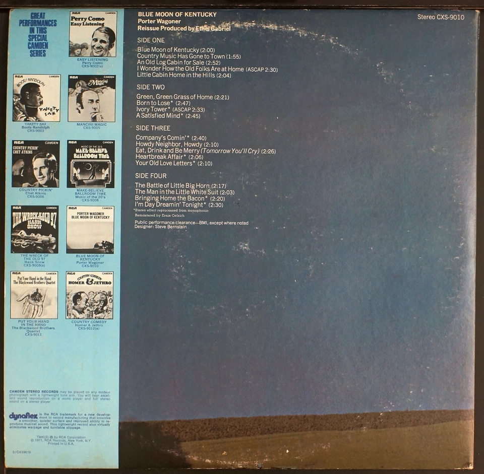 Porter Wagoner - Blue Moon Of Kentucky - 2xLP vinyl - Image 2 of 4