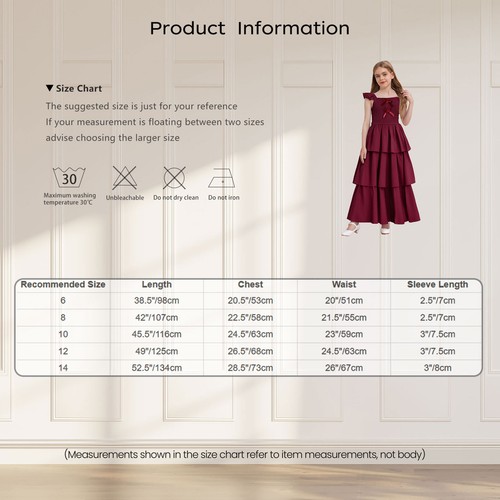 Girls Maxi Dress Vintage Charm Party Dress Ankle Length Sweet Cute Casual Gown - Picture 61 of 71