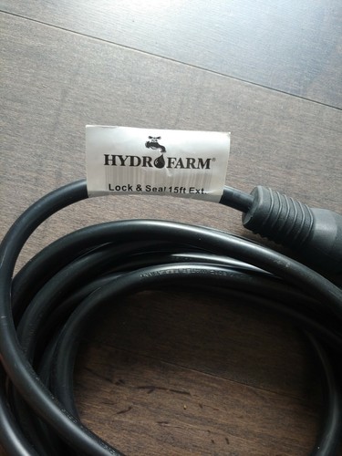 HydroFarm 15ft Lock & Seal Lamp Cord Extension NEW Unused - Picture 3 of 6