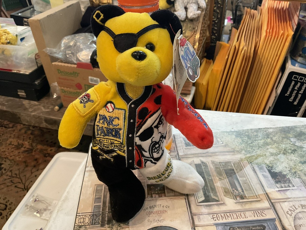 NWT MLB TEAM BEANS Plush Stuff Teddy Bear PITTSBURGH PIRATES 2001