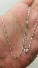 925 Sterling Silver Italian Solid Twist Rope Necklace Chain 1.5mm 