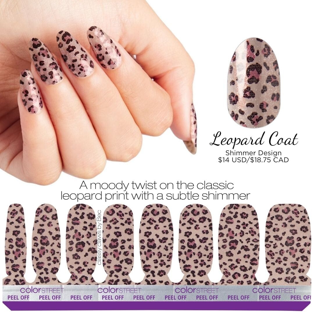 Leopard Coat Color Street Nail Polish Strips Buy get free