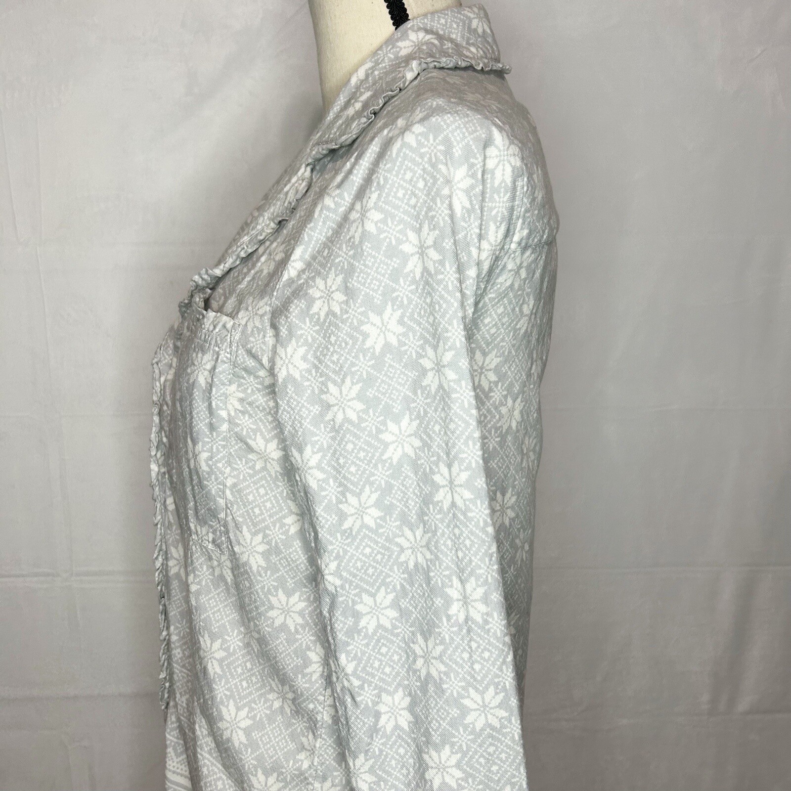 Soft Surroundings Gray Devine Flannel Pajama Loun… - image 6