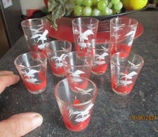 6+3 Petits Verres à Liqueur Schnaps Digestif Cigogne dégustation Vin d'Alsace