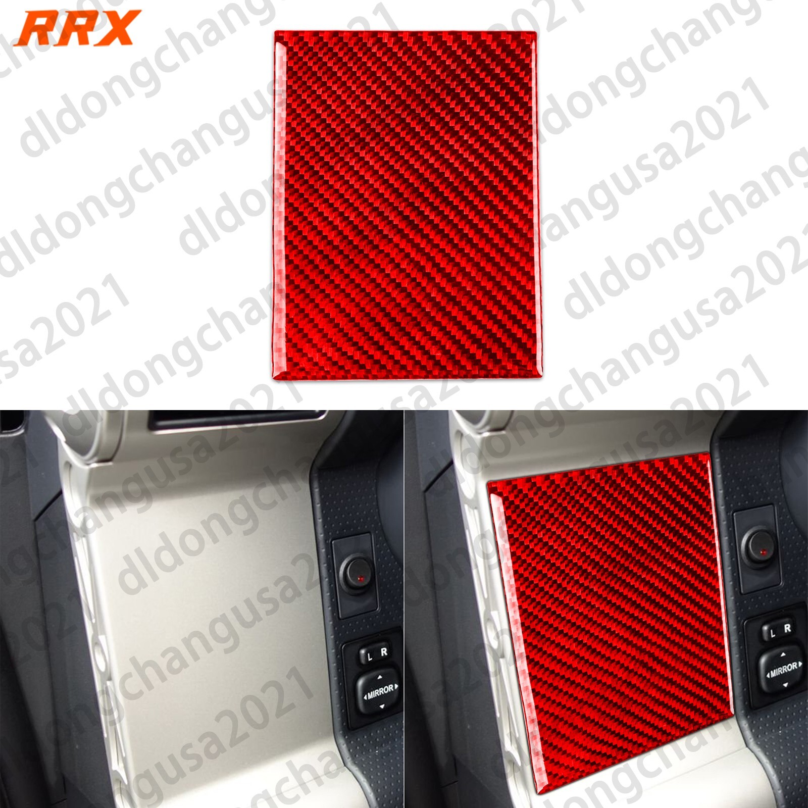 Red Carbon Fiber Driver Side Dashboard Panel Cover For Toyota FJ Cruiser 2007-21