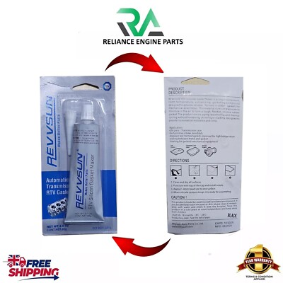 RTV REVVSUN SILICONE INSTANT GAKSET SEALANT MAKER BLACK HIGH TEMP OZ 3.0 85GRAM
