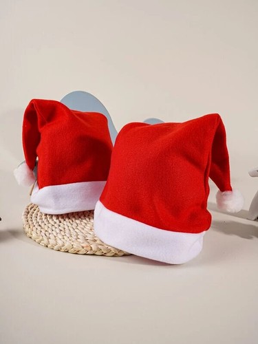 Cappello Babbo Natale rosso bambino bambini elfo orecchio a righe pompom novità cappelli festa di Natale - Foto 2 di 9