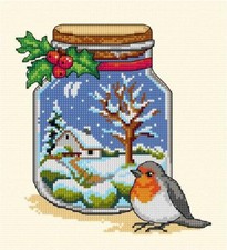 Orchidea Complete counted cross-stitch kit Winter Jar 7774