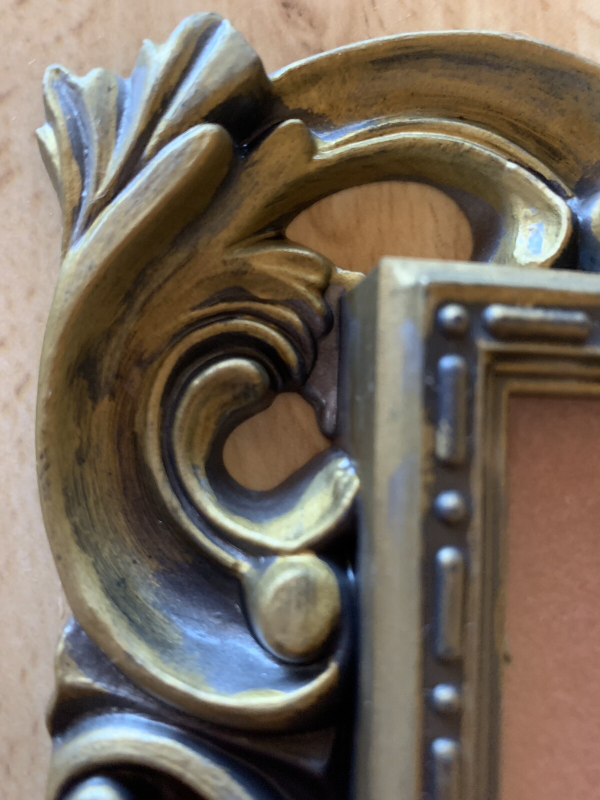 Vintage NOrleans Gold Tone Hard Plastic Ornate Frame 9X8 eBay