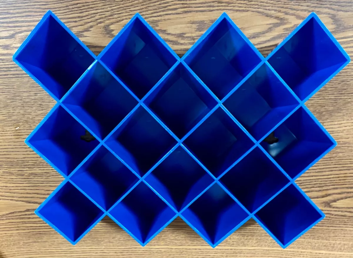 Vintage Copco Honeycomb Spice Rack Organizer 1 Blue Mid Century Modern