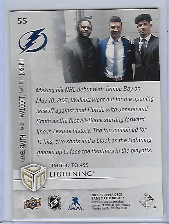 Tampa Bay Lightning Makes History with All-Black Starting Forward Line