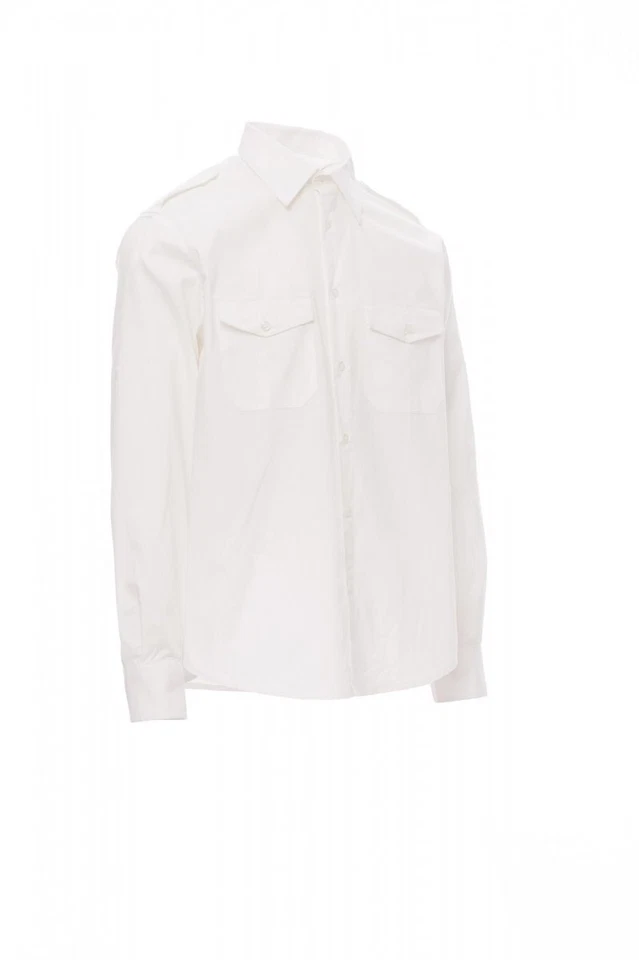 Camicia Uomo Cotone Con Spalline Porta Gradi Esercito Fino alla 3XL Manica Lunga - Immagine 2 di 4