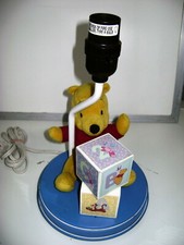 Winnie the Pooh Lamp Light w Baby Blocks Dolly Inc. Nursery Decor MINT RARE CUTE