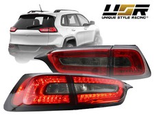 4 Pieces Lhrhinnerouter Smoke Led Rear Tail Lights For 14-17 Jeep Cherokee Kl 4 Pieces Lhrhinnerouter Smoke Led Rear Tail Lights For 14-17 Jeep Cherokee Kl