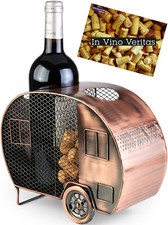 Single Wine Bottle Holder Metal Rack Caravan Camper Van Gifts Novelty Countertop