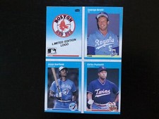 1987 Fleer Uncut Wax Box Bottom Brett Puckett Barfield Red Sox Logo