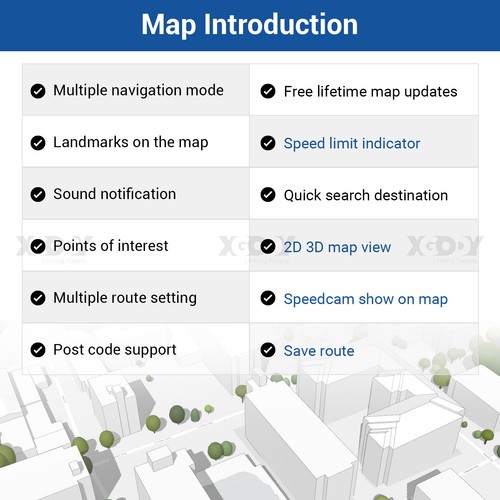 9 Inch GPS Navigation for Car Truck Australia & New Zealand Lifetime Maps XGODY - Picture 3 of 15