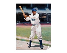 Jackie Robinson Brooklyn LA Los Angeles Dodgers Baseball Painting Wall Art Ri2