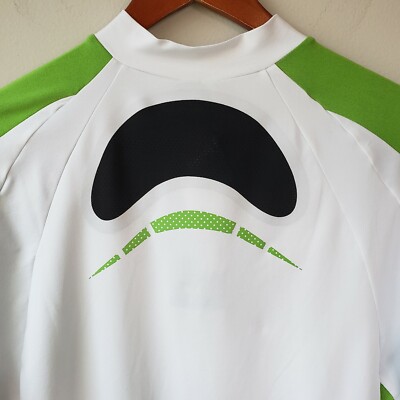 Maillot Cycliste Homme Louis Garneau Icefit XL - Blanc/vert, Fermeture Intégrale, Manches Courtes