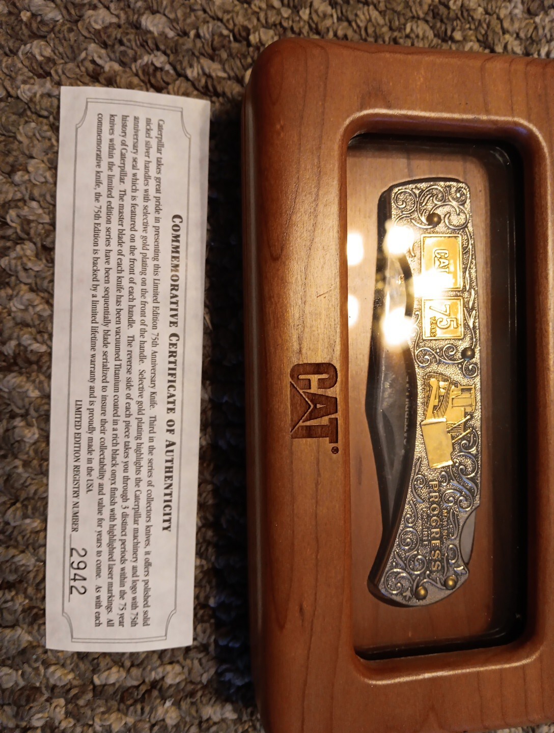 Caterpillar 75th Anniversary Knife eBay