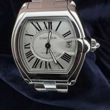 Cartier Roadster W62000V3 2510 38x43mm Steel Automatic Silver Dial Watch