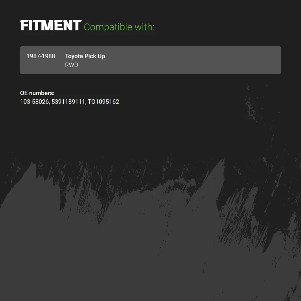 Bumper Valance For Toyota Pickup 1987-1988 Front RWD Foto 2 de 2