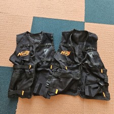  2 Hasbro Nerf N Strike Gear Tactical Vest Storage Pockets Ammo Holder X5b