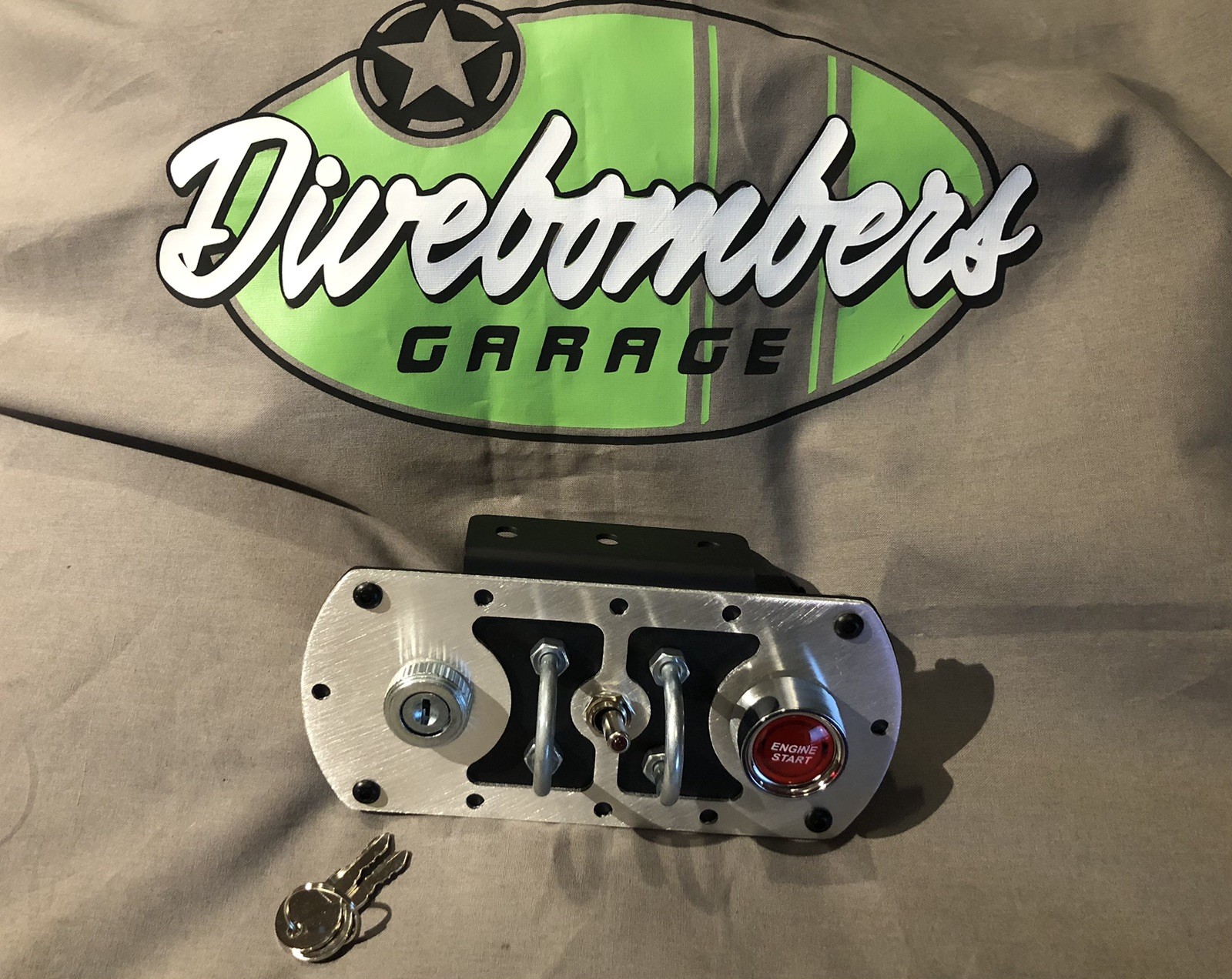 Hotrod Key Start Switch Bomber style Panel 1 LED Switch With Push ...