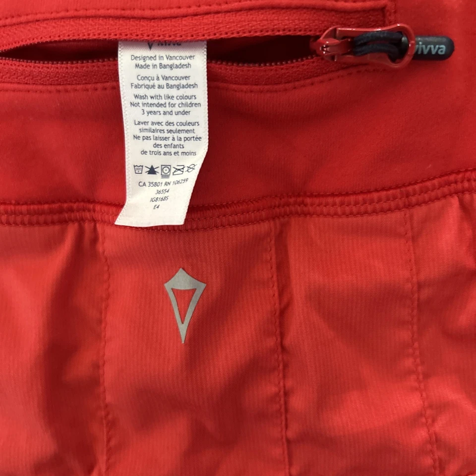 Ivivva by Lululemon Rojo Volantes Plisado Falda Skort Pantalones Cortos Forrados Niñas 12 Foto 2 de 3