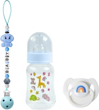 Reborn Baby Doll Accessories Set - Rainbow Magnetic Pacifiers & Removable Reusab