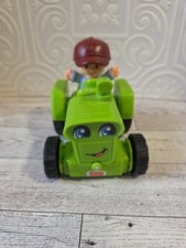 Fisher Price Little People Helpful Harvester Tractor Vehicle and Farmer Figure