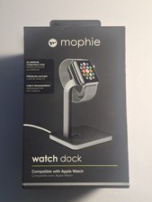 New Mophie Watch Dock Compatible w/ Apple Watch Silver/Black