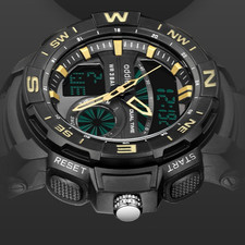 46MM ADDIESDIVE Military Quartz Diver Watch Men Silicone Waterproof Luminous NEW