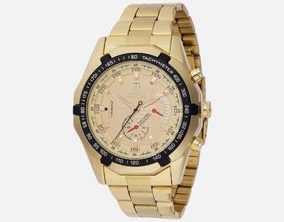 Invicta X Montres Prestige Men's Gold/Black Watch 46mm MPW-0099