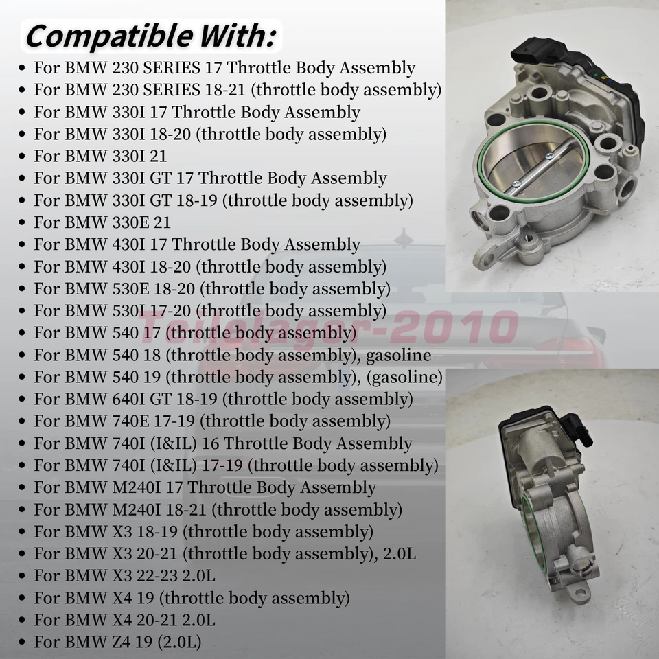 Válvula de carrocería del acelerador para BMW 330i X3 330i xDrive 2017-2022 430i 530i 13548601651 Foto 4 de 4