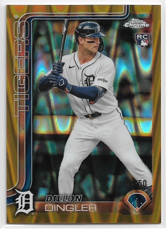 2025 Topps Chrome Dillon Dingler #274 Rookie Gold RayWave Refractor #'d /50