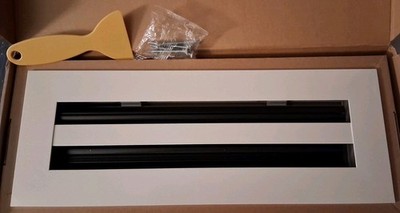 14x4 Modern AC Vent Cover - Decorative White Air Vent - Linear Slot Diffuser