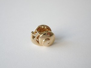 Authentic Pierre Lang Pin Brooch Snail Gold Plated Designer Jewelry 3,6 g/1,6 x 1,1 cm