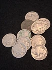 Picker’s Bag of x10 MIXED DATES CIRCULATED BUFFALO NICKEL'S           #MF-0816