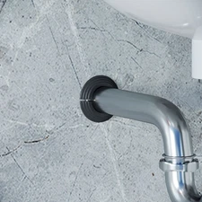 Black Radiator Pipe Flanges Aluminum Escutcheon Ring Plate 1.69" ID 3" OD