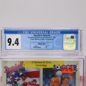 NES Nintendo QUATTRO SPORTS (4 in 1) - CGC GRADED 9.4 A! NEW & Factory Sealed!