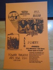 MEGA RARE Death HammerFall 1998 tour CONCERT FLYER metal okc Chuck Schuldiner !