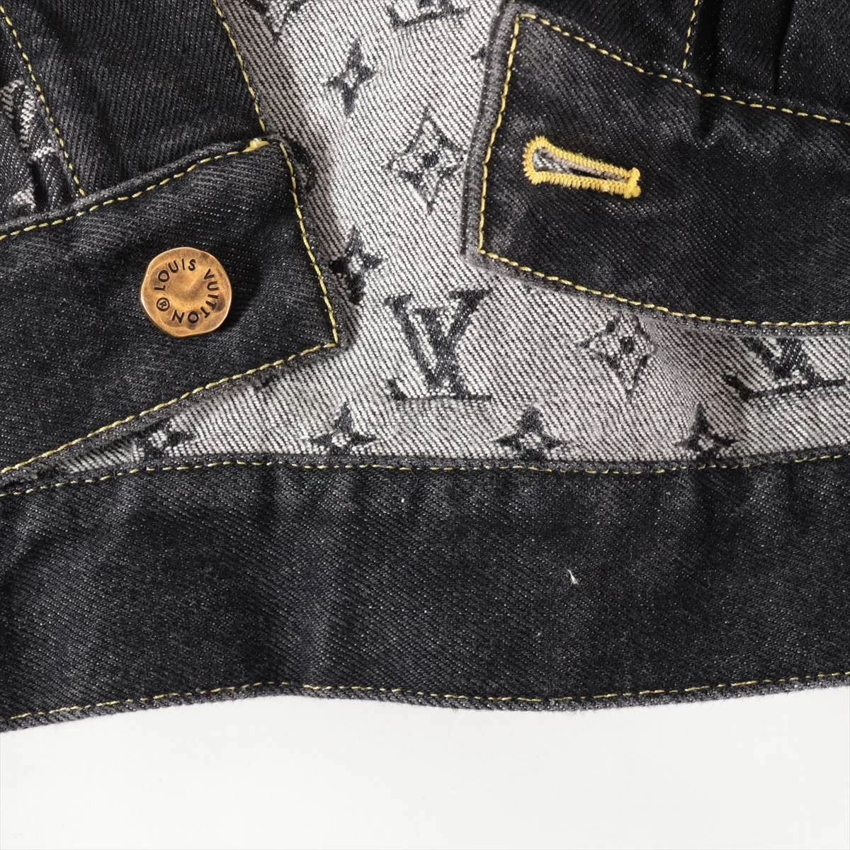 LOUIS VUITTON（LV） Louis Vuitton x NIGO 22SS Giacca Denim Cotone 46 Uomo Nero RM221M Monogramma