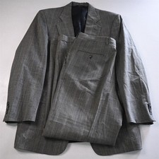 Vtg USA Made Austin Reed 42L 34x32 Gray Glenn Check 100 Wool Mens Suit