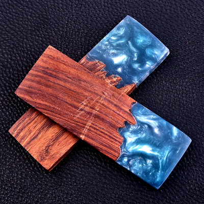 Custom Made Wood Resin Pair Scales For Knife Making Knife Handle 2963