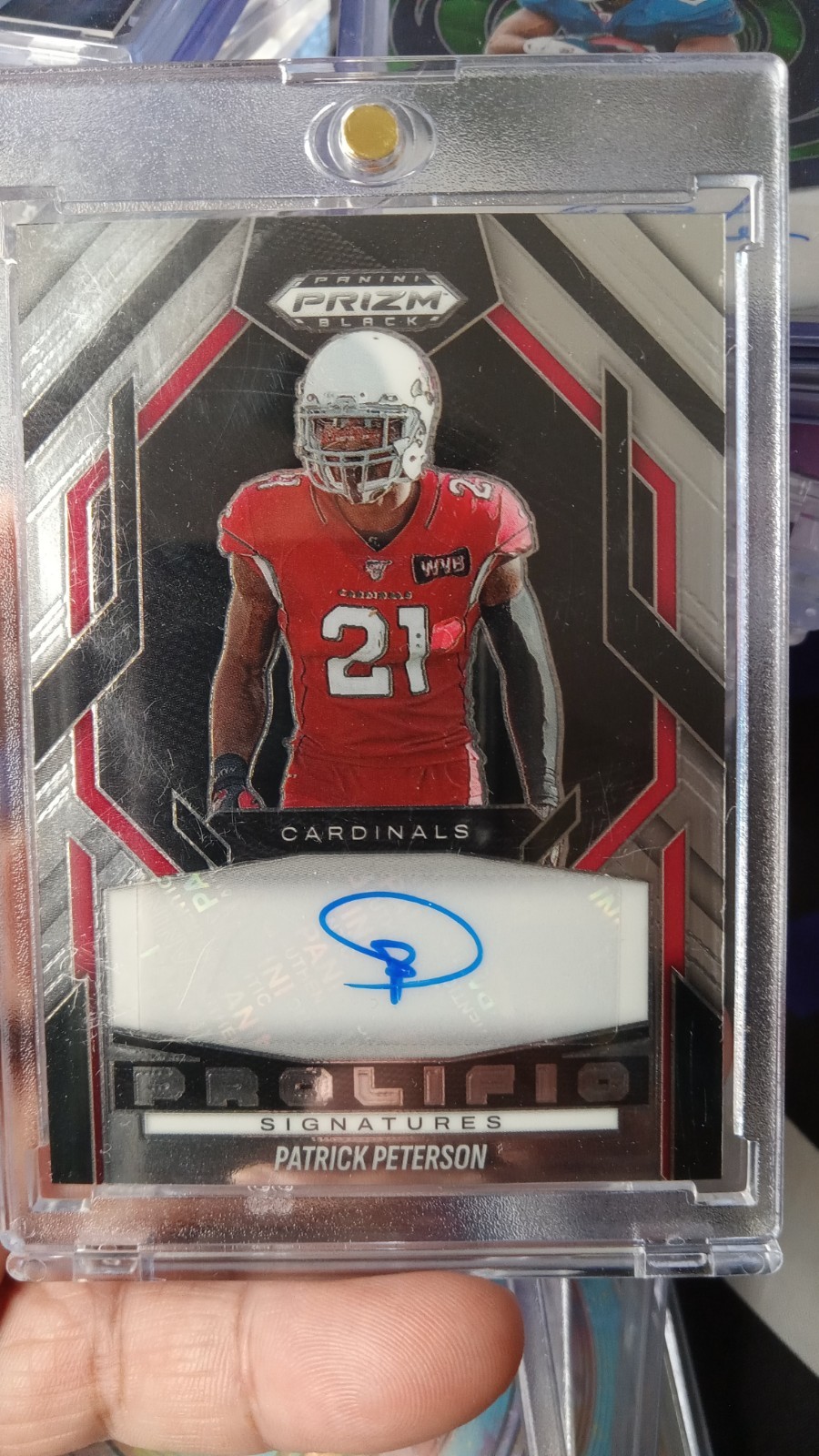 Panini 2025 Prizm Black Patrick Peterson Prolific Signatures Auto PS-PPN
