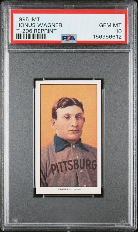 1995 IMT T-206 REPRINT HONUS WAGNER PSA 10