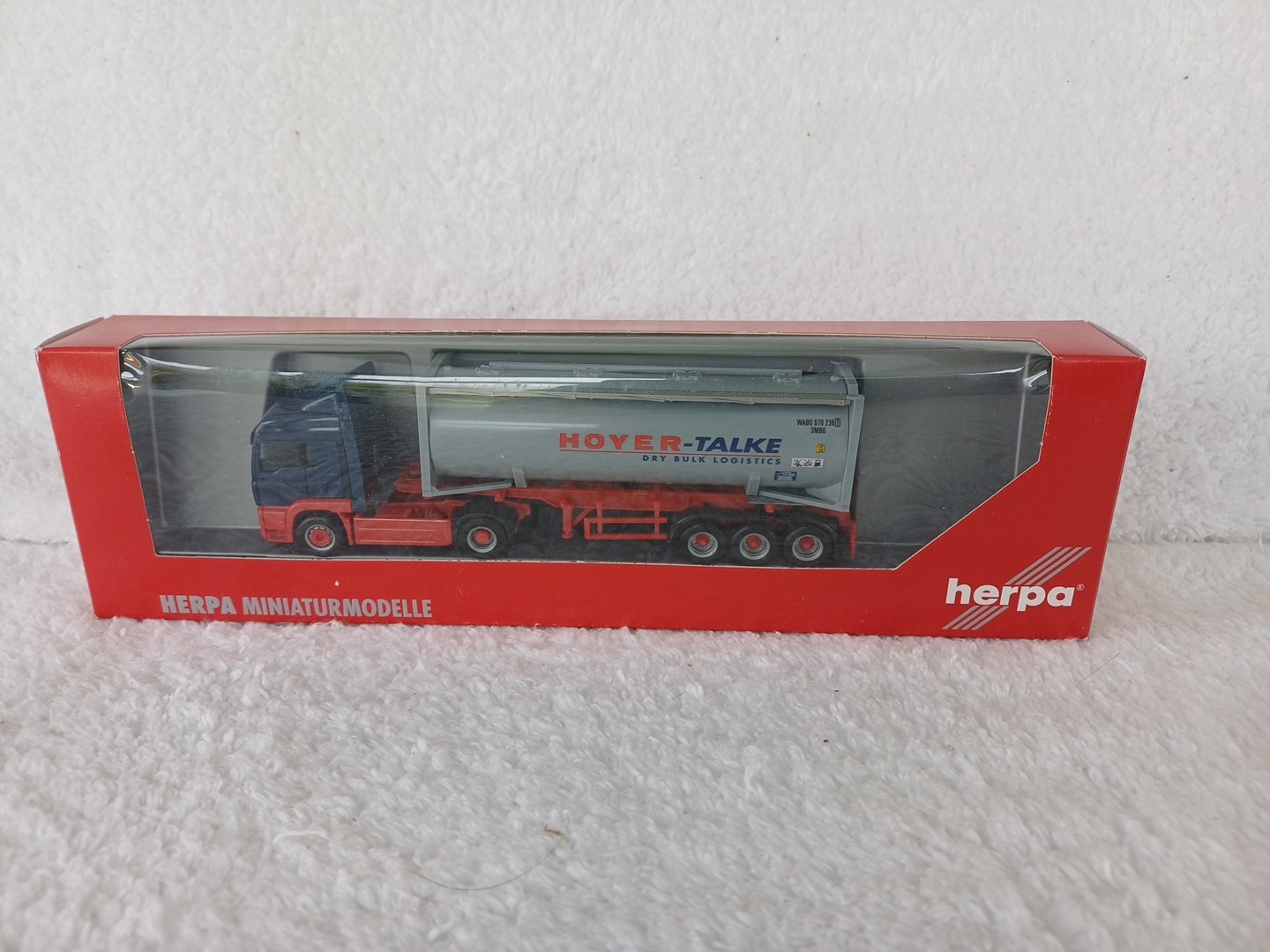 Herpa 1/87 Scale 151085 MAN TGA LX SZ 30ft Hoyer Talke Logistics Container Truck